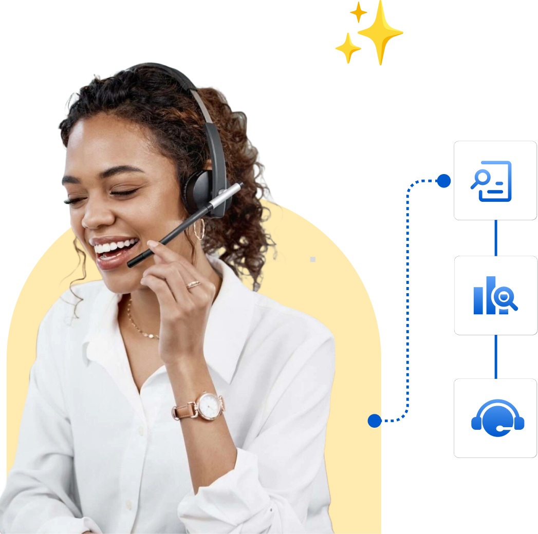 An AI agent that behaves like a human agent, answering customer calls with a high level of accuracy and precision.